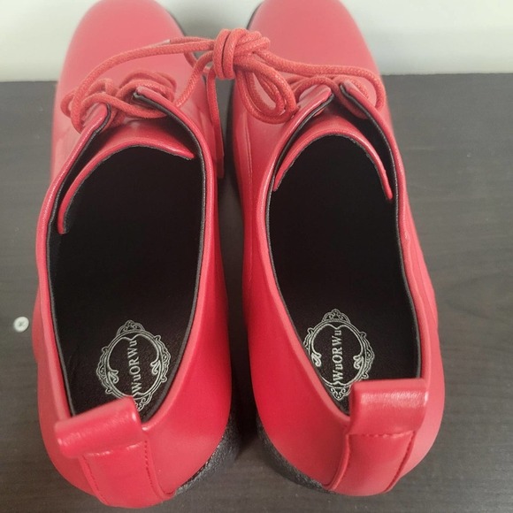 Chucky tie up red heel shoes 9.5 - Picture 5 of 7